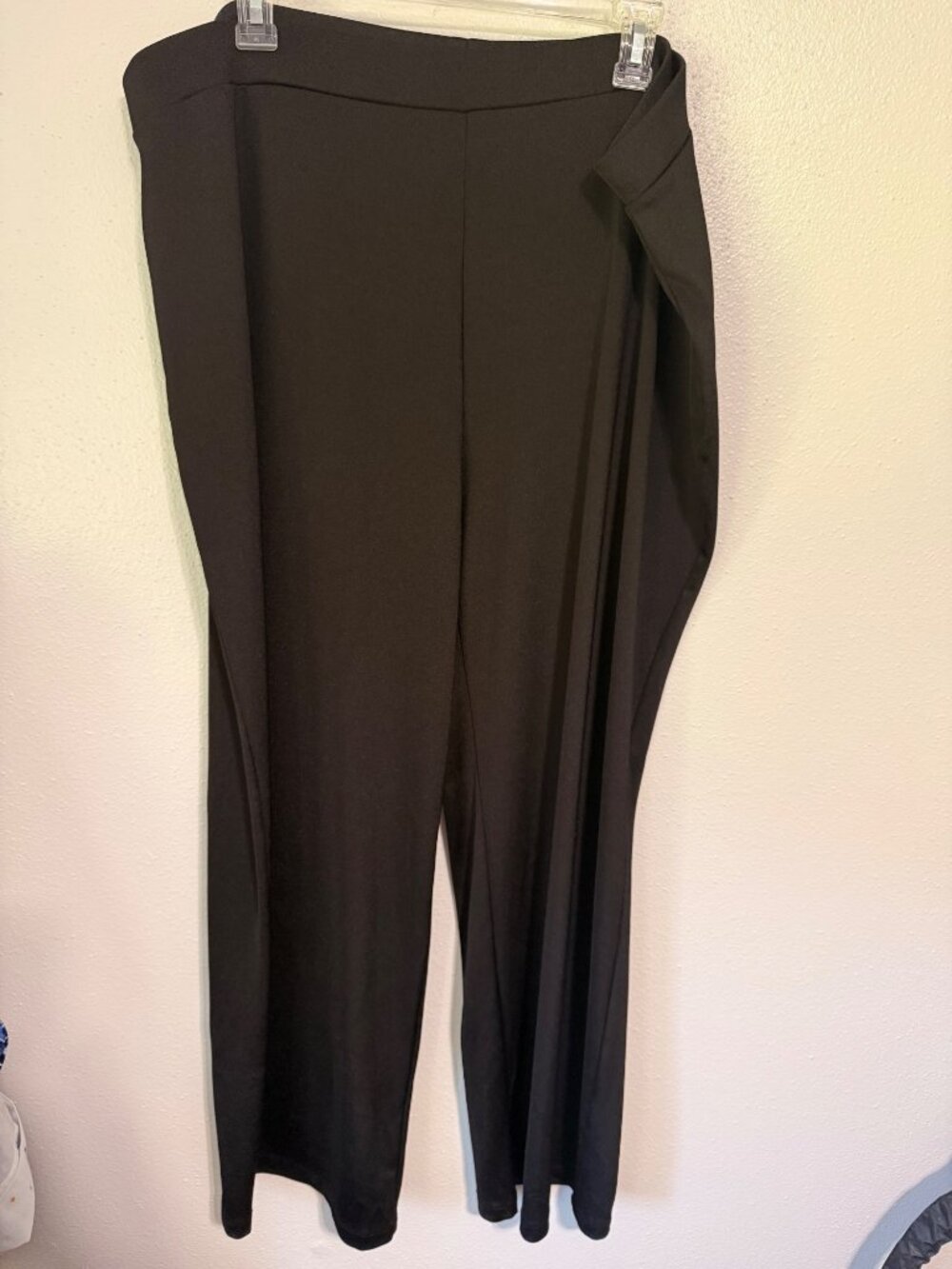 Womans Black High-Waist Wide-Leg Stretch Dress Size 2X